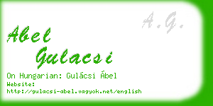 abel gulacsi business card